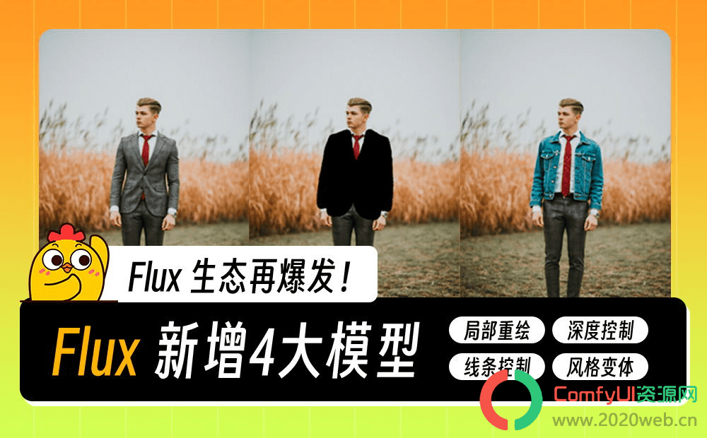 FLUX.1模型(Fill、Canny、Depth 和 Redux):支持局部重绘/扩图/风格变体