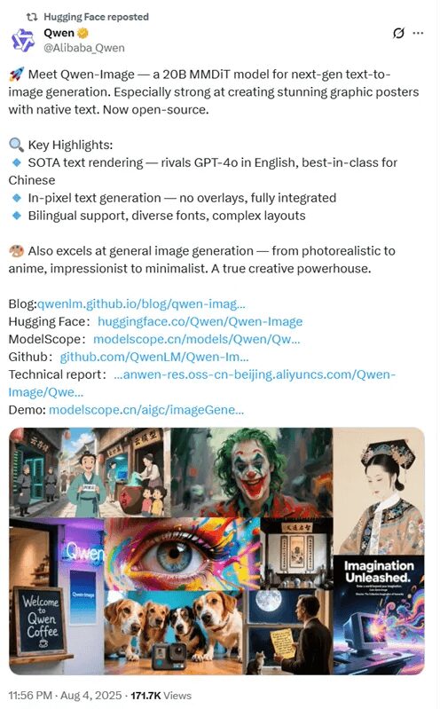 阿里刚刚开源Qwen-Image,免费版GPT-4o吉卜力,中文最好模型