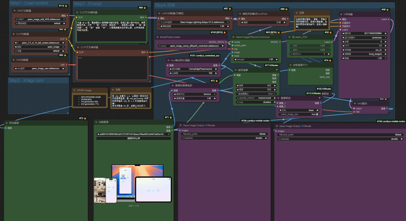 Qwen-Image的Controlnet精准控制图像生成：depth、Canny与Inpaint局部重绘