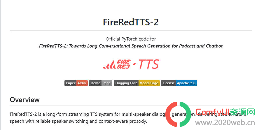 ComfyUI-FireRedTTS2:小红书开源AI配音神器,3秒克隆声音