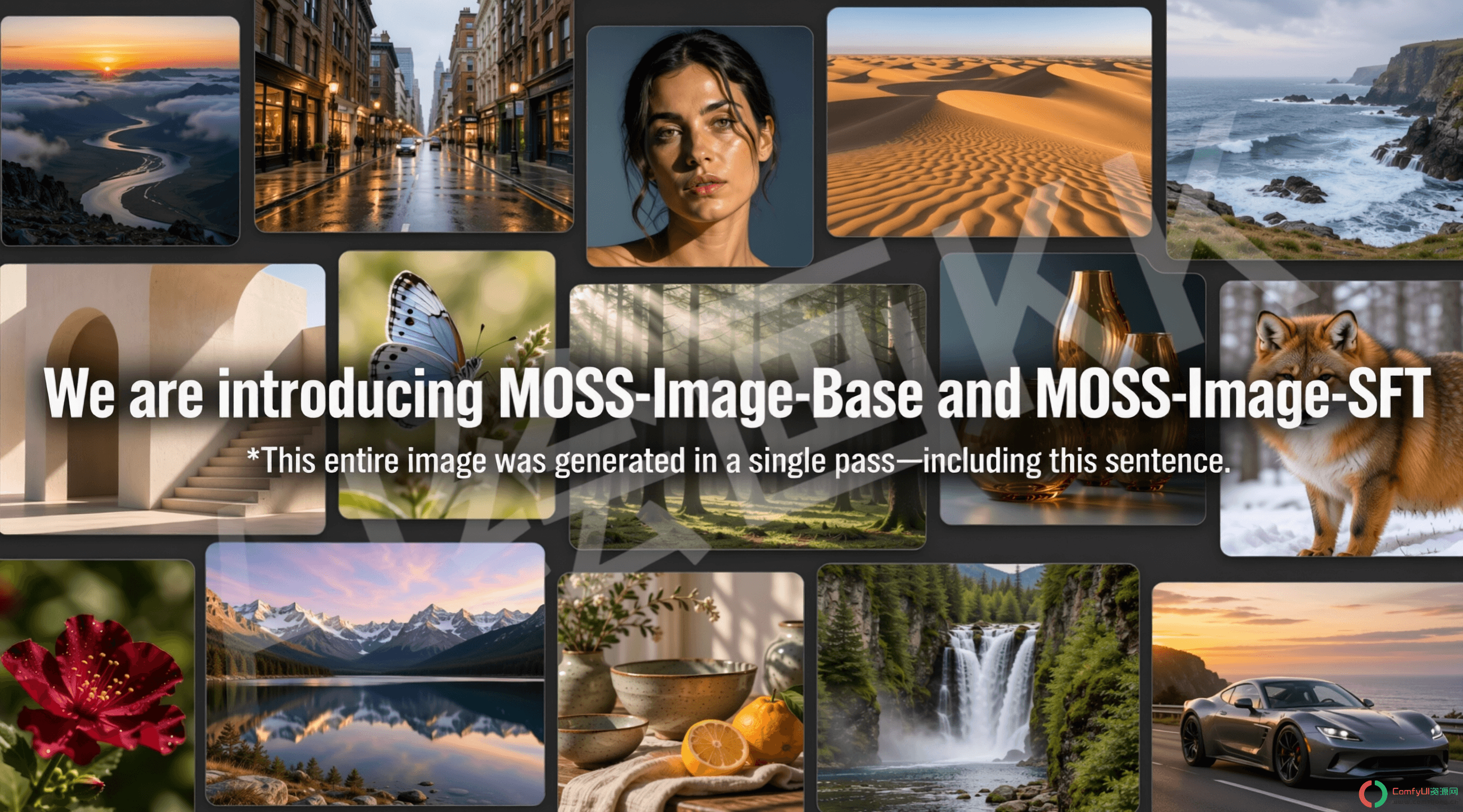 开源生图又来黑马:MOSS-Image模型支持中文,超越Flux3 Image Klein