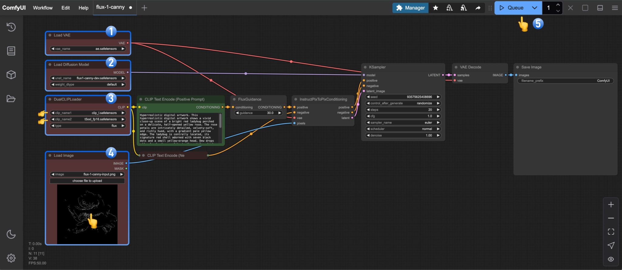 ComfyUI Flux.1 ControlNet 示例