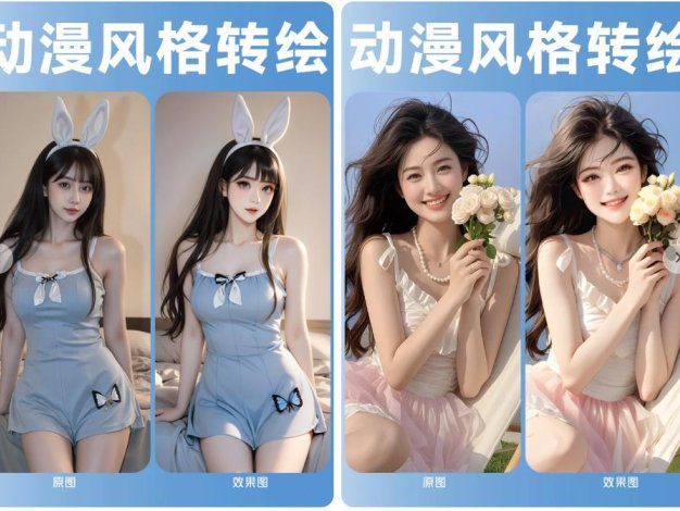 Comfyui真人照片卡通风格化转绘工作流教程