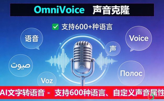 小米开源TTS模型OmniVoice覆盖 600+ 语种零样本语音克隆 TTS:小语种也能轻松复活