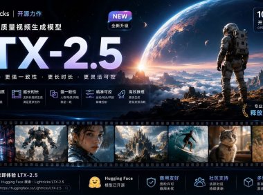 LTX-2.5模型发布:6.8秒生成10秒720P视频