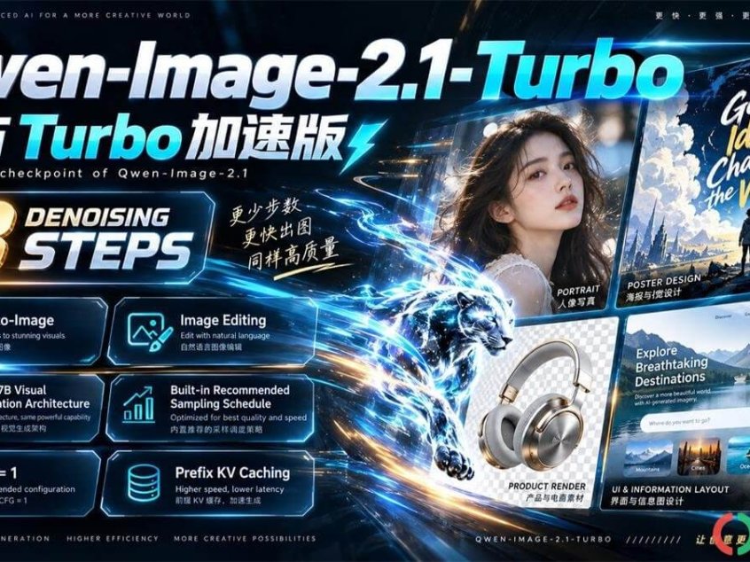 千问Turbo开源:Qwen-Image-2.1-Turbo低显存畅玩国产顶级极速出图